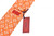 Isaia Napoli Tie Silk Orange White Geometric 06TI0196