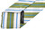 Cesare Attolini 'Unlined' Silk Tie Green Blue Stripe 09TI0207