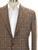 Kiton Sport Coat Jacket Cashmere Blend Size 44 Brown Blue Plaid 01SC0231