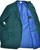 Kiton Sport Coat Jacket Cashmere Size 48L Green Blue Check 01SC0245