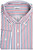 Brioni Dress Shirt Fine Cotton Size 4XLarge Red Blue Stripe