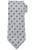 Isaia Napoli Silk Linen Tie Gray Blue Geometric