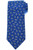 Isaia Napoli Cotton Silk Tie Blue Yellow Geometric