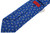 Isaia Napoli Cotton Silk Tie Blue Yellow Geometric