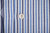Kiton Napoli Dress Shirt Superfine Cotton Linen Size 17 Blue Stripe