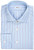 Kiton Napoli Dress Shirt Cotton Twill Size 15 1/2 Blue Stripe