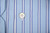 Kiton Napoli Dress Shirt Cotton Twill Size 15 1/2 Blue Stripe