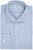 Kiton Napoli Dress Shirt Fine Cotton Size 18 Blue Navy White Stripe