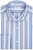 Kiton Napoli Dress Shirt Cotton Size 17 1/2 Blue Gray Bold Stripe