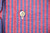 Kiton Napoli Dress Shirt Superfine Cotton Silk Cashmere Size 15 1/2 Red Blue Stripe