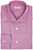 Kiton Napoli Dress Shirt Superfine Cotton Silk Cashmere Size 15 3/4 Red Blue Stripe