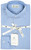 Luigi Borrelli Napoli Dress Shirt Fancy Cotton Size 15 1/2 Blue White Stripe