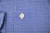 Luigi Borrelli Napoli Modified Spread Collar Dress Shirt Superfine Cotton Linen Size 16 1/2 Blue Gingham Check