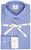 Luigi Borrelli Napoli Modified Spread Collar Dress Shirt Superfine Cotton Linen Size 17 Blue Gingham Check
