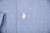 Luigi Borrelli Napoli Dress Shirt Cotton Linen Size 16 Blue Micro Stripe