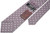 Luxury Collection Stefano Ricci Woven Silk Tie Bordeaux Red Gray Geometric With Swarovski Crystal
