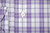 Isaia Napoli Dress Shirt Fine Cotton Size 17 1/2 Purple Gray White Plaid