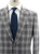 Isaia Napoli Suit 'Capri' Wool Super 120's Four-Ply Size 36 Gray Bordeaux Red Plaid
