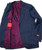 Isaia Napoli Suit 'Gregory' Wool Super 140's Size 38 Blue Purple Stripe