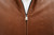 Isaia Bomber Jacket Leather Size 40 Brown 06OT0198
