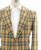 Isaia Sport Coat Jacket 'Marechiaro' Size 44 Yellow Plaid 06SC0264