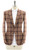 Isaia Sport Coat Jacket 'Gregory' Aqua Cashmere Silk Brown Gray Plaid