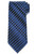 Stefano Ricci Pleated Silk Tie Luxury Collection Blue Black Geometric