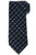 Stefano Ricci Pleated Silk Tie Luxury Collection Black Blue Medallion