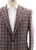 Isaia Sport Coat Jacket "Gregory" Size 38 Pink Check 06SC0336