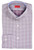 Isaia Fit Dress Shirt Cotton Pink Brown Check
