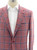 Isaia Sport Coat Jacket "Gregorio" Size 40 Red Windowpane 06SC0379