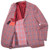 Isaia Sport Coat Jacket "Gregorio" Size 40 Red Windowpane 06SC0379