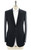 Isaia Sport Coat Jacket Blazer Textured Wool Black Solid