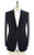 Isaia Sport Coat Jacket Blazer Textured Wool Black Solid