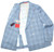 Isaia Sport Coat Jacket "Capri" Size 42 Blue Check 06SC0406