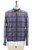 Isaia Napoli Jacket Wool Blend Blue Red Plaid