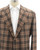 Isaia Sport Coat Jacket "Musa" Size 46 Brown Plaid 06SC0467