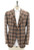 Isaia Sport Coat Jacket Blazer Musa Wool Cashmere Brown Plaid