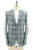 Isaia Sport Coat Jacket Blazer Capri Wool Cashmere Green Gray Check