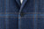 Isaia Sport Coat Jacket "Capri" Size 38 Blue Windowpane 06SC0492