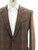 Isaia Sport Coat Jacket "Gregory" Size 38 Rust Brown Plaid 06SC0500