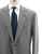 Isaia Suit "Gregory" Size 46 Gray Micro Check 06SU0366