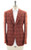 Isaia Sport Coat Jacket Blazer Capri Wool Blend Orange Windowpane