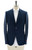 Isaia Sport Coat Jacket Blazer "Capri" Wool Silk Linen Blue Jersey
