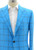 Kiton Collection Sport Coat Jacket EVO Trim Fit Cashmere Blend Blue Gray Windowpane