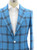 Sartorio Blue Brown Windowpane Canapa Wool Sport Coat