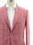 Boglioli Men's Italian Designer Sport Coat Pink Blue Plaid Cotton Wool Sale