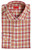 Isaia Red Orange Plaid Cotton Mix Dress Shirt