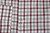 Isaia Burgundy Blue Plaid Cotton Mix Dress Shirt