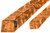 Kiton Amber Brown Abstract Print Wool Tie